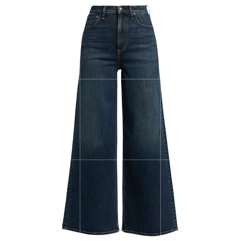rag & bone Logan Mid-Rise Wide-Leg Jeans Rinse Size 32 NWT Minimalist
